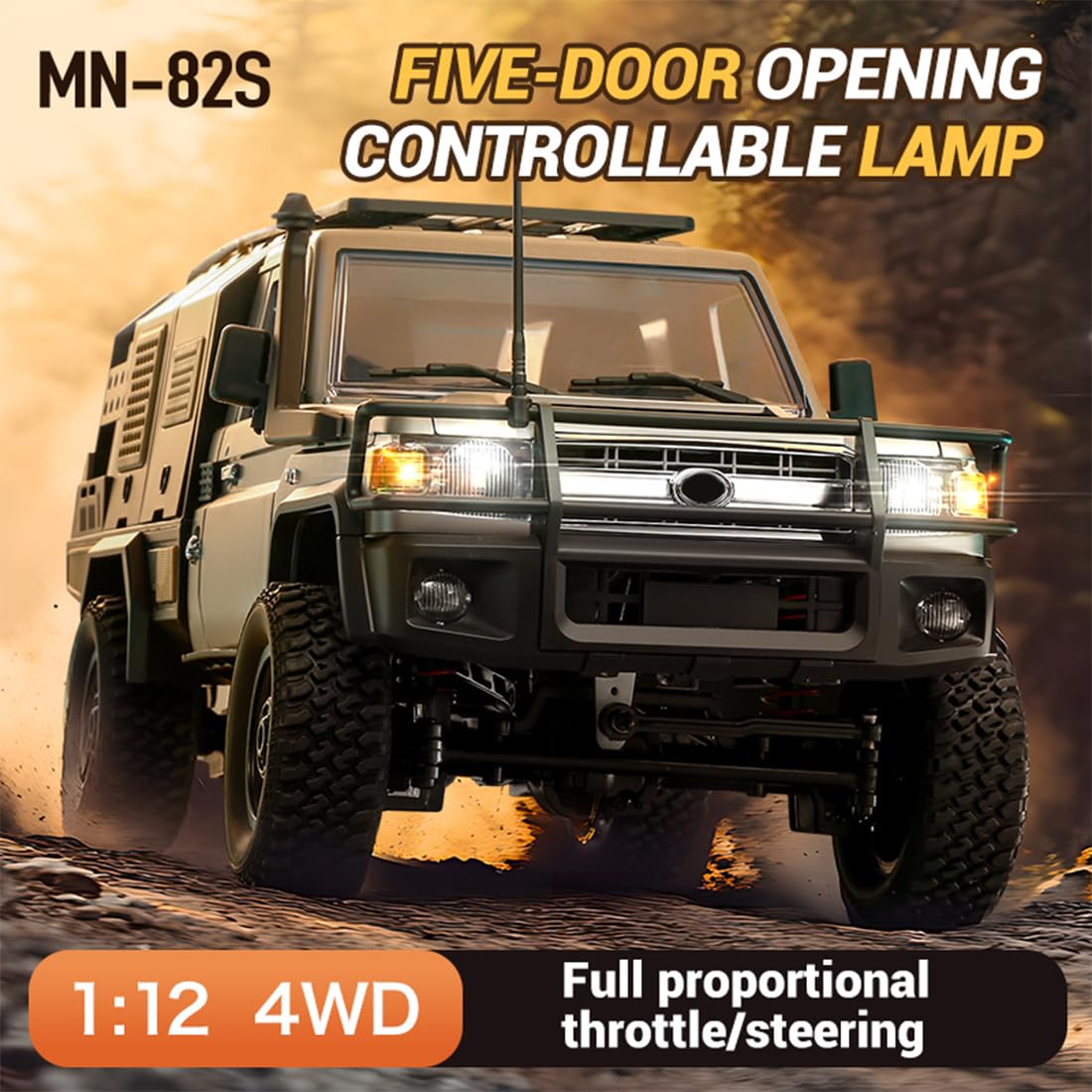 1/12 クローラー 4WD 電飾設定済み Amazon.co.jp: 1/12スケール 4WD 2.4GHz 完全比例制御 ラジコン